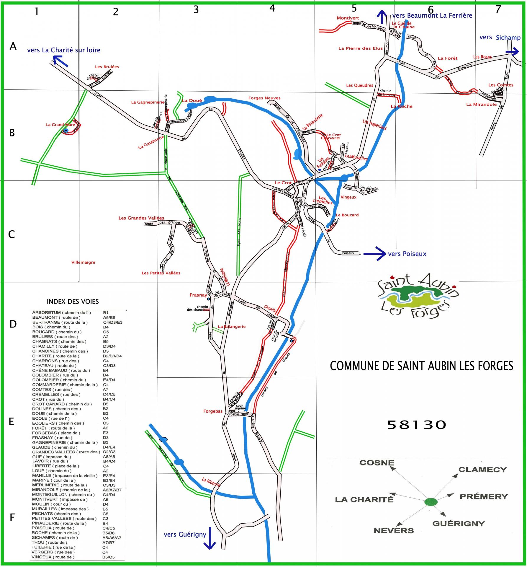 Carte des rues